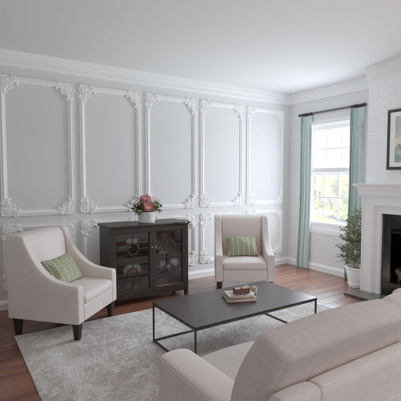 Ekena Millwork PML10X10PM Pompeii Corner (matches moulding PML02X00PO) Panel Moulding, 10 5/8"W x 10 5/8"H, Primed - Image 5